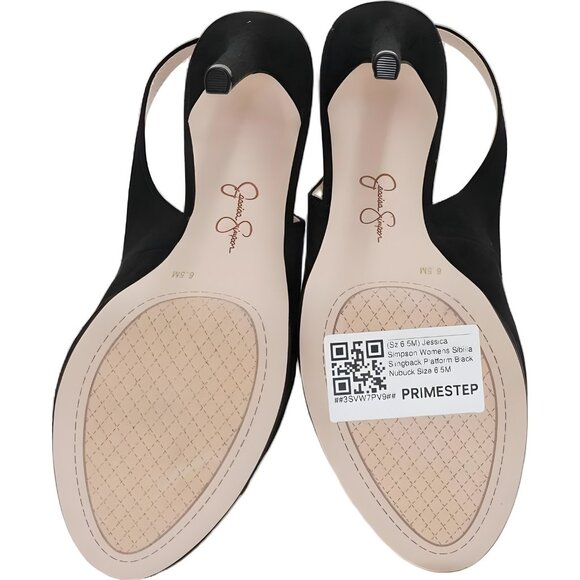 Jessica Simpson Sibilla Slingback Platform Peep Toe Heels Black Women's US 6.5M - Picture 6 of 6